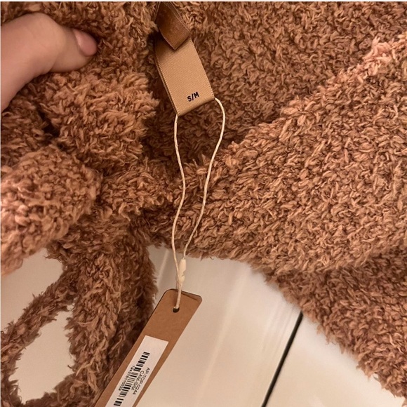 Skims - lounge teddy wrap sweater + wide leg pants in Camel - Picture 5 of 5